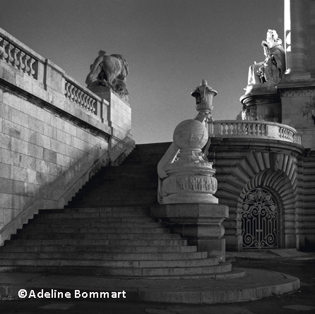 Ville, nuit, architecture, Paris, Pont Alexandre III